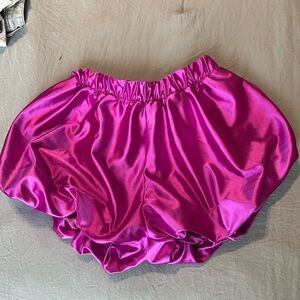 Vibrant Magenta Satin Shorts